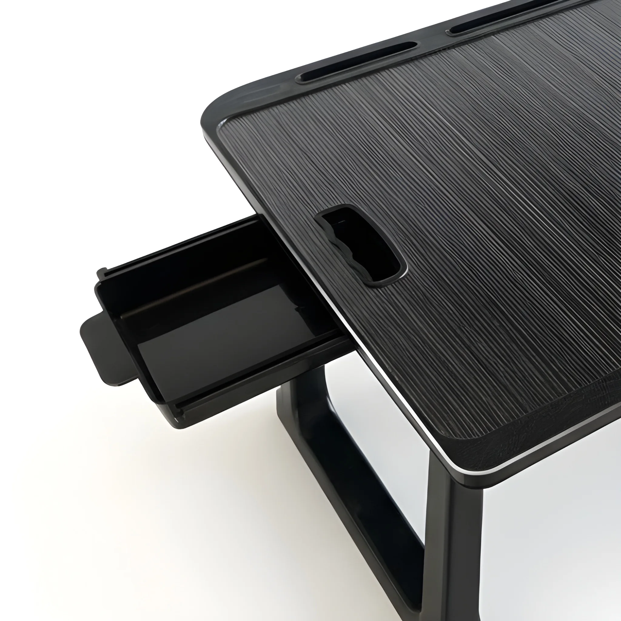 Pull-out storage drawer and device slots